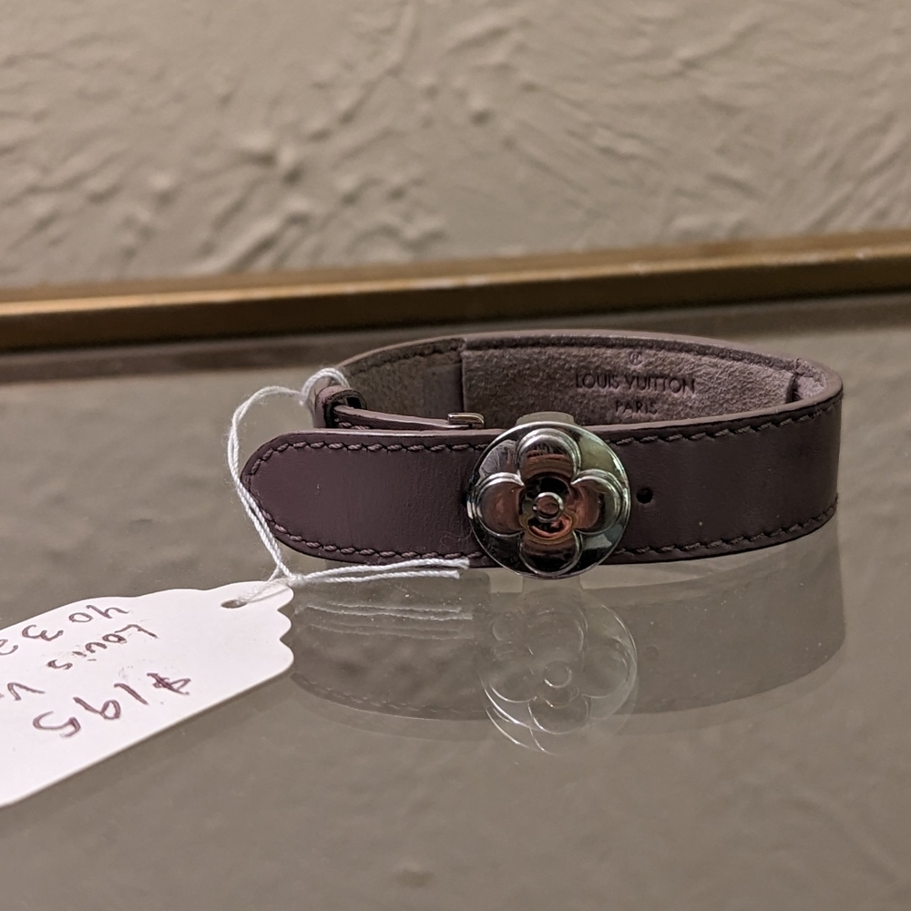 Louis Vuitton dark lavender clasp bracelet
